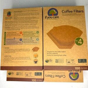 400 #4 Coffee Filters FSC Certified Compostable Unbleached Chlorine Free